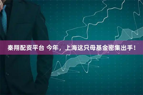 秦翔配资平台 今年，上海这只母基金密集出手！